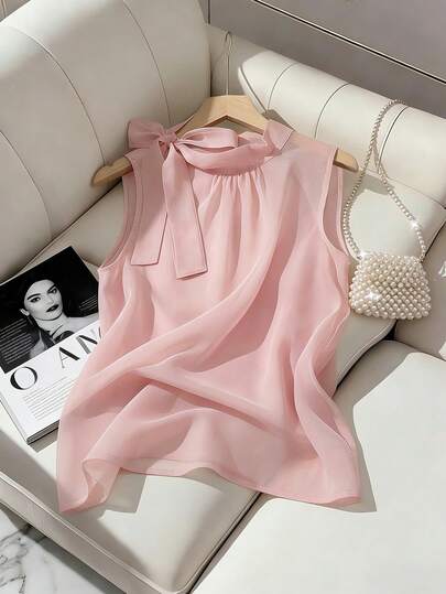 GlowEve CURVE Áo kiểu mùa hè dáng rộng, thắt nơ, cỡ lớn, thích hợp cho các bữa tiệc và dạo chơi.