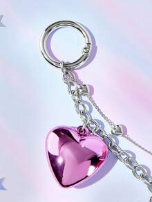 My Little Pony X SHEIN 时尚甜美锌合金包包挂件、钥匙扣、吊坠、纪念品、收藏品，可用于送礼，也可用于钱包、书包、背包、汽车配件等，心形吊坠 - 彩色 - 查看 6
