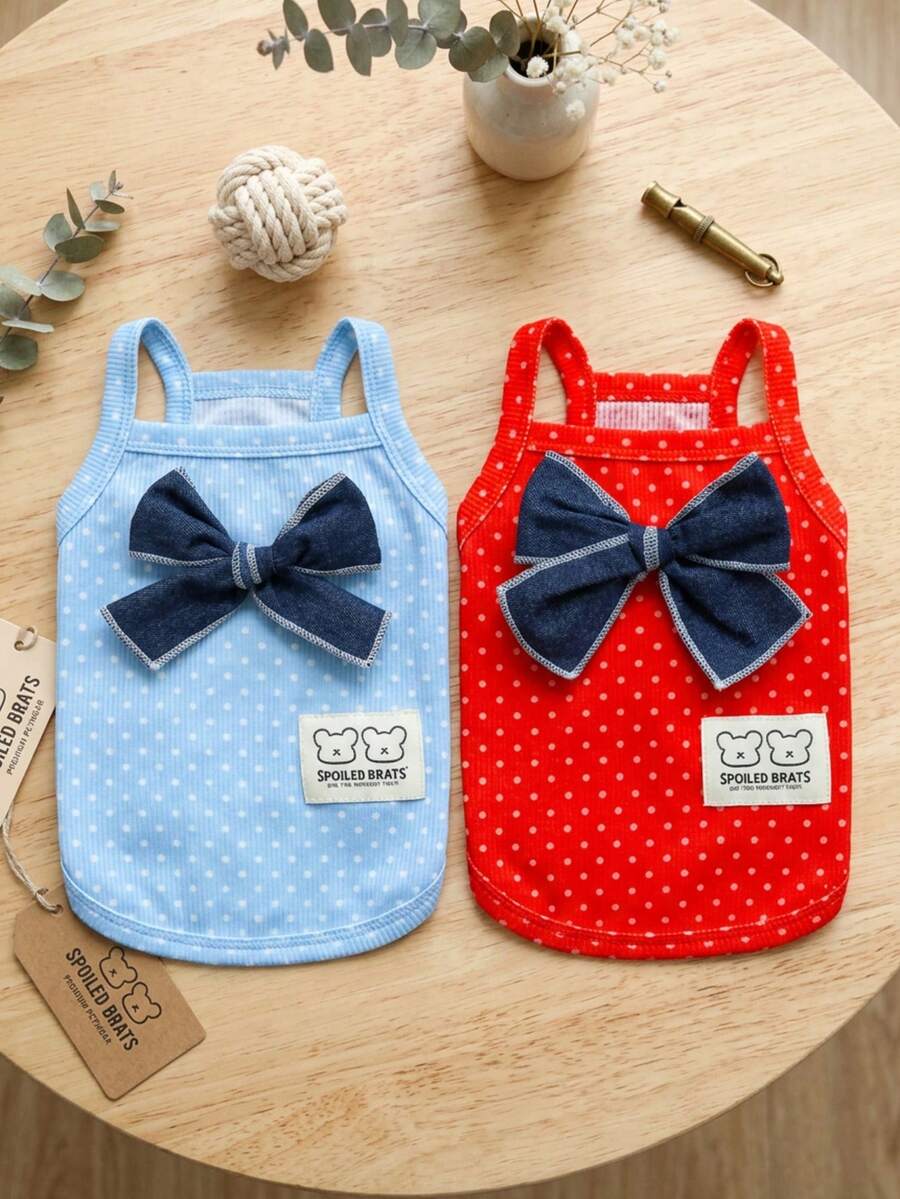 PETSIN 宠物春季新款狗狗服装 动物用品 宠物服装 狗狗背心 猫咪T恤 泰迪熊套装 小型动物服装 休闲酷炫背心 狗狗服装 猫咪服装 春夏两季新款背心