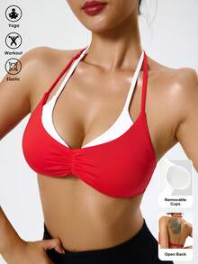 Core Rhythm Women's 2 In 1 Daily Fitness Racerback Sports Bra Workout Tops Women Built In Bra Top - Multicolor - View 1