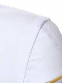 Manfinity Homme Áo polo nam tay ngắn kẻ sọc phối màu, kiểu dáng thường ngày, thích hợp cho mùa hè. - Nhiều màu - Xem 5