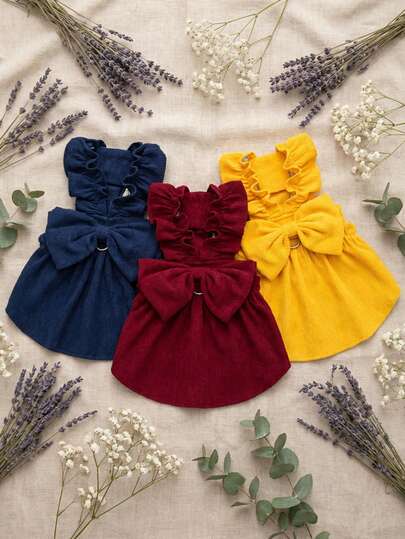 PETSIN Dog Clothing, Cat Clothing, Animal Skirts, Pet Spring/Summer New Collection, Puppy Dress, Princess Versatile Dress, Printed Stripes, Small Animal Clothing, Cool Sunscreen