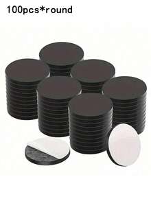 磁性圆点 - 自粘磁铁 (0.8" X 0.8") 剥离粘贴圆形工业柔性粘性磁铁片，可替代方块、贴纸、条状和胶带 (5/10/15/20/25/30/35/40/50/100 个) - 黑色 - 查看 13