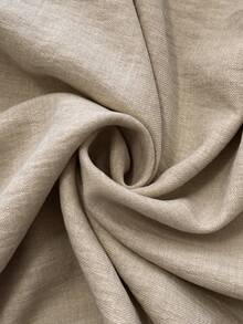 Elaquor Áo sơ mi mùa hè dáng rộng, phối màu tương phản, thắt eo, dành cho người có thân hình mũm mĩm. - Màu be - Xem 5