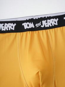 TOM & JERRY X SHEIN 2pcs/Pack Men's Letter & Cartoon Print Casual Everyday Briefs - Blue - View 6