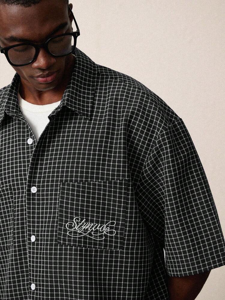 STYNVO Summer Men's Baggy Oversized Shirts Mens Boxy Shirt