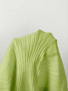 SHEIN 新款春秋季性感修身优雅淑女风高品质针织毛衣连衣裙 - 綠色 - 查看 6