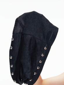 Airlisse 女士新款无肩带镂空铆钉Y2K性感休闲上衣，春夏款 - 黑色 - 查看 8