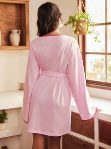 Áo choàng nữ bằng cotton họa tiết vỏ sò phong cách Bohemian - Hồng - Xem 2