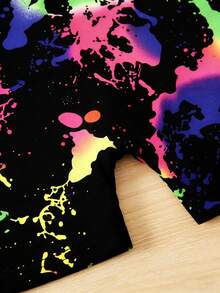 SHEIN 女婴可爱休闲针织豹纹吊带连体衣，夏季 - 彩色 - 查看 5