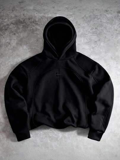 PAVTROS Men's Casual Double-Hooded Patchwork Hoodie,Streetwear,Baggy,Graphic,Matching,Friends,I Love My Boyfriend,Street Style,Couples,Structural Design, Embroidered Pattern,Double Hat