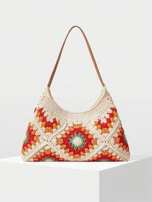 MOTF STYLISH WOMEN'S HAND-WOVEN SHOULDER BAG - Multicolor - View 3