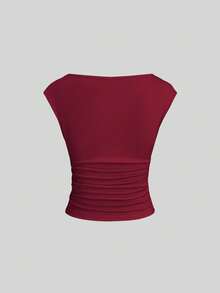 Sweetra 3pcs/Set Sexy Backless Breathable Moisture-Wicking Fitted Short Sleeve Top/T-Shirt For Women - Multicolor - View 3