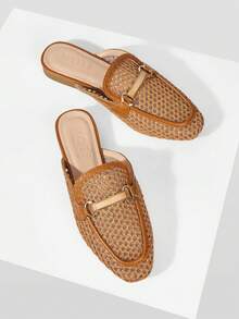 MOTF GIÀY BỆT NỮ KIỂU DÁNG ĐƠN GIẢN VÀ THOẢI MÁI, ĐA NĂNG, THÍCH HỢP CHO GIẢI TRÍ, CÔNG SỞ VÀ ĐI LẠI HÀNG NGÀY. - màu nâu - Xem 1