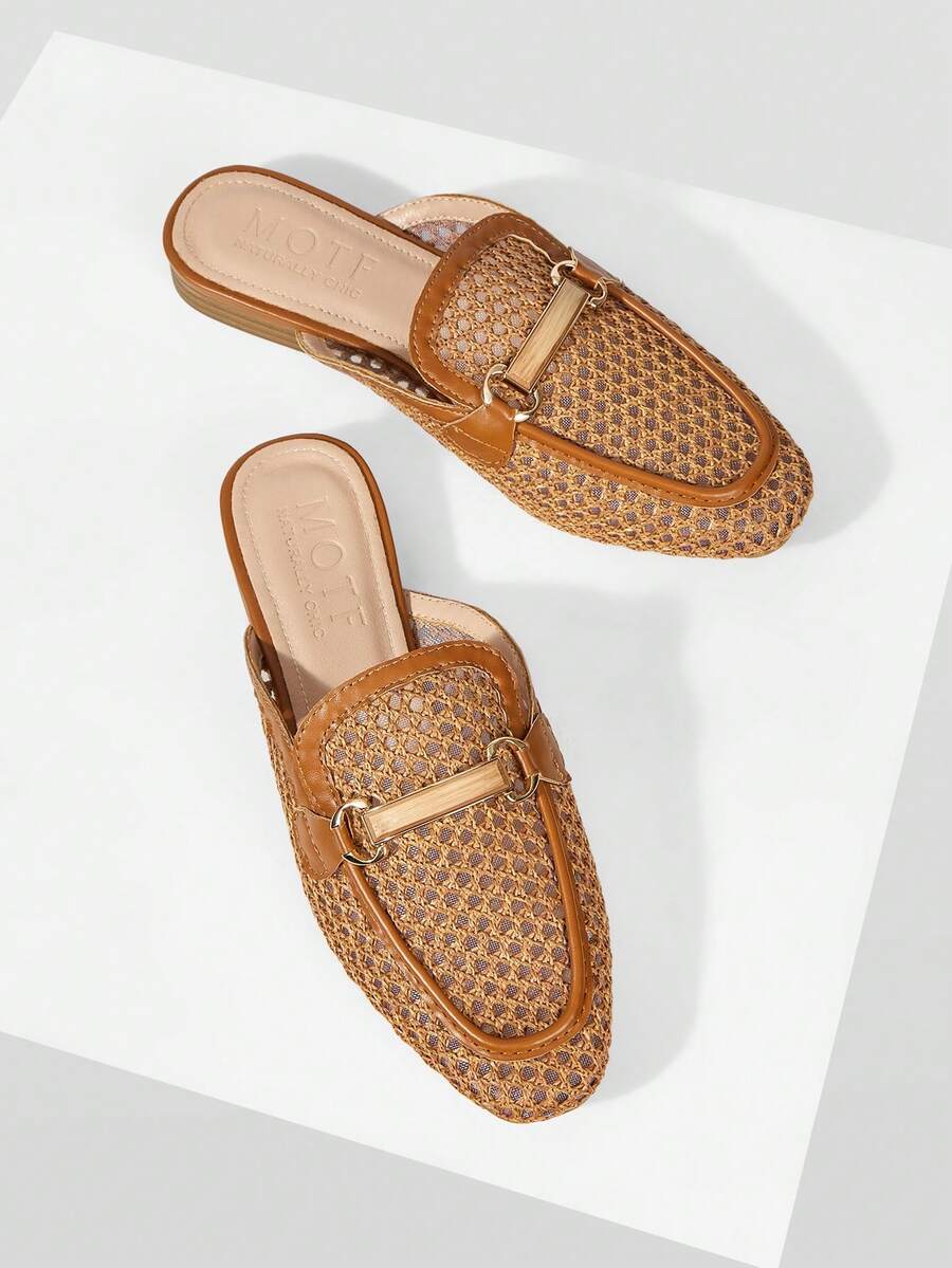 MOTF GIÀY BỆT NỮ KIỂU DÁNG ĐƠN GIẢN VÀ THOẢI MÁI, ĐA NĂNG, THÍCH HỢP CHO GIẢI TRÍ, CÔNG SỞ VÀ ĐI LẠI HÀNG NGÀY. - màu nâu - Xem 1