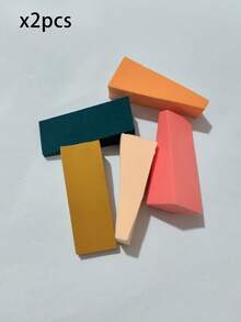 Disposable Triangle Makeup Sponge Puff, Dry&Wet Dual Use Beauty Makeup Wedge, Non-Absorb Powder Makeup Sponge Blender. - Multicolor - View 14