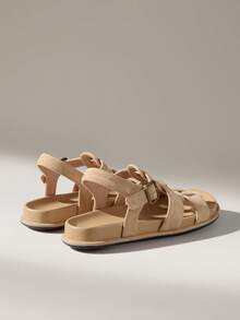 Solecia Ladies Commuter Fashion Versatile Daily Travel Casual Sandals - Apricot - View 4