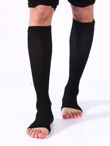 Sports Outdoor Women's Toeless Compression Socks - 20-30mmHg Knee High Support Stockings, Side Zip Knee High Socks, Open Toe Design For Comfort And Breathability - Multicolor - View 4