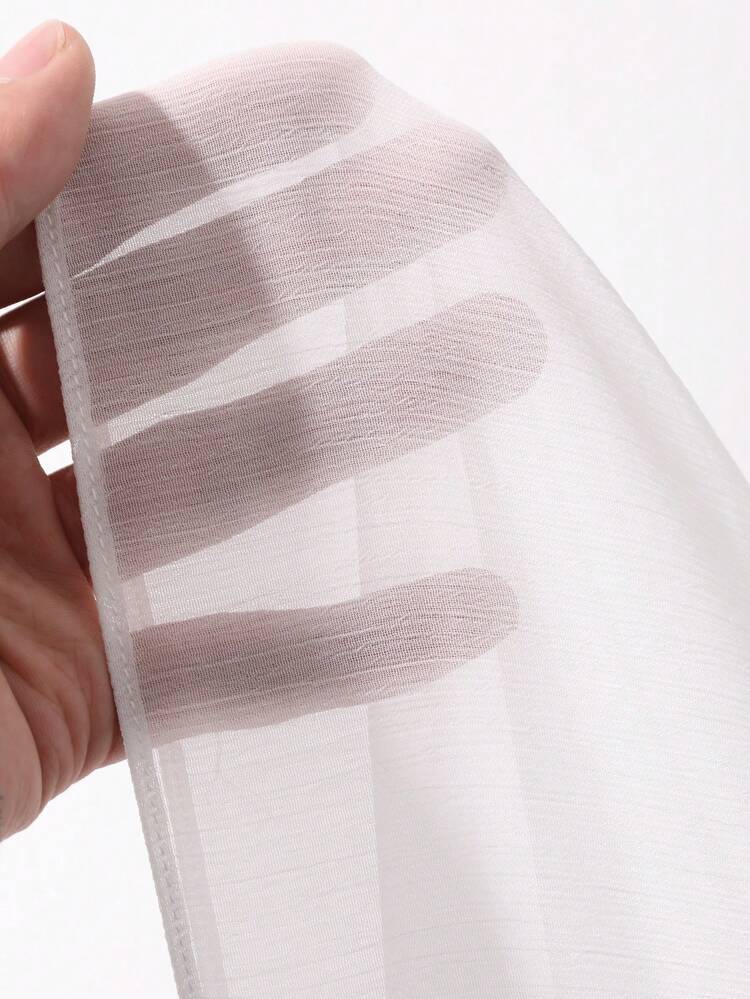 Women's Loose Fit Ruffle Hem Tie Front Casual Summer Sheer Cover Up