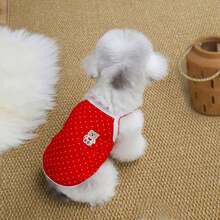 PETSIN Quần áo thú cưng mùa xuân mới, đồ dùng cho thú cưng, quần áo cho thú cưng, áo ba lỗ cho chó, áo thun cho mèo, trang phục cho gấu bông, trang phục cho động vật nhỏ, áo ba lỗ thường ngày mát mẻ, quần áo cho chó, quần áo cho mèo, áo ba lỗ hai mùa xuân hè mới. - Nhiều màu - Xem 32