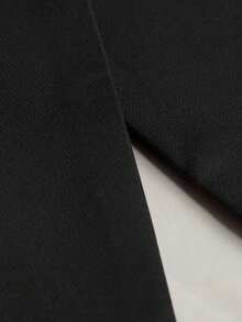 Nuevo conjunto elegante y de moda para mujer con chaleco con cinturón y hebilla asimétrica, y pantalones rectos - Negro - Ver 7