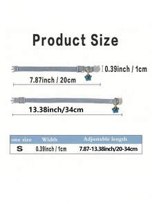 1 chiếc vòng cổ cho mèo có khóa an toàn điều chỉnh được và tháo rời, kèm mặt dây chuyền hình ngôi sao, phù hợp cho mèo nhỏ/vừa/lớn, quà tặng cho thú cưng. - Nhiều màu - Xem 2