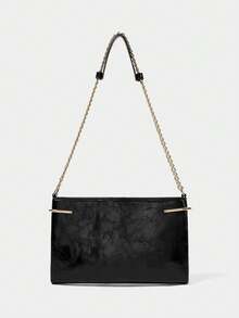 SHECARRY Women's Handbag, Exquisite And Minimalist Commuter Shoulder Bag - Black - View 3