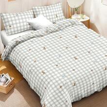 Joivida Bộ chăn ga gối 2/3 món 100% polyester (Vỏ chăn + 1/2 vỏ gối, không bao gồm chăn bông), Bộ sưu tập chăn ga gối polyester hiện đại dùng được cả bốn mùa - Nhiều màu - Xem 4