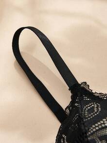 Charlaine 1 chiếc áo ngực không gọng ren Pháp lãng mạn dành cho nữ - màu đen - Xem 11