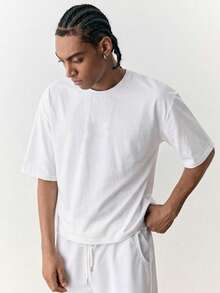 Men's White Short-Sleeve T-Shirt By SWAVVY, Summer - 白色 - 查看 3
