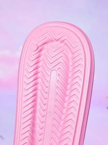 My Little Pony X SHEIN Zapatillas tipo chanclas con diseño de Pinkie Pie, de material EVA ligero y duradero, antideslizantes y de secado rápido, para usar en casa, baño, parque infantil, piscina, playa, interior y exterior - Rosa 1 - Ver 10