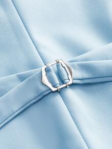 Officeau Bộ 3 món/Bộ vest co giãn thời trang mới màu trơn ôm vừa vặn cho nam, gồm áo khoác, áo vest và quần, trang phục công sở, dự tiệc trang trọng - Màu xanh nhạt - Xem 11