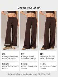 GLOWMODE 莫代尔柔软舒适防蹲阔腿裤带侧袋日常休闲 - 白色 - 查看 5