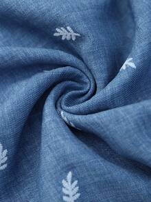 EMERY ROSE Áo kiểu nữ thanh lịch, thoải mái, in hoa, cổ bèo, tay cánh hoa - Màu xanh lam - Xem 5