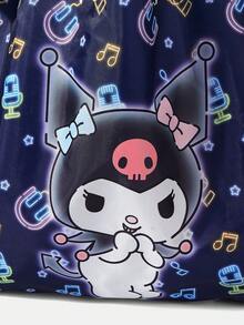 HELLO KITTY AND FRIENDS | SHEIN 时尚学院徽章图案大容量手提包 - 深藍色 - 查看 5
