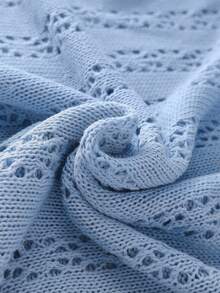 Breezaya 2026春夏新款欧美风性感修身腰部休闲度假日常户外女士浪漫海滩派对晚宴海边针织米色女式毛衣连衣裙，镂空慵懒舒适 - 淺藍色 - 查看 3