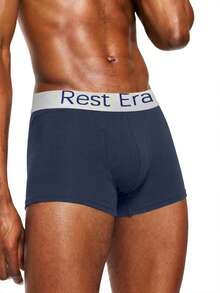 5pcs/Pack Men's Letter Printed Boxer Briefs - Multicolor - View 3