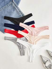 Chi tiết bản vá chữ cái 7 gói Không hiển thị quần lót gợi cảm - Nhiều màu - Xem 2