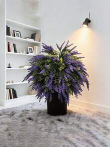 Cây cảnh nhỏ trồng trong chậu để trang trí vườn hoa oải hương, cây bonsai oải hương, trang trí nhà cửa trong nhà, mô phỏng cây cảnh nhỏ trong chậu. - Màu tím - Xem 3