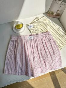 Comfortcana Colorful Striped Casual Vacation Plus Size Shorts Set, Spring/Summer Skorts For Women Set - Multicolor - View 1