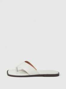 Sleekvia Sandal Jepit Luar Ruangan Wanita Nyaman, Tahan Aus, Serbaguna, Terbuat dari Logam, Cocok untuk Musim Panas - Putih - View 6