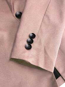 Manfinity Mode Conjunto de chaqueta de manga larga rosa y pantalones negros para hombre - Multicolor - Ver 5