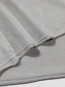 ROMWE MEN Street Life Chaleco sin mangas de cuello redondo con estampado gótico para hombres - Gris - Ver 6