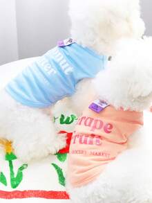 PETSIN 宠物春季新款狗狗服装 动物用品 宠物服装 狗狗背心 猫咪T恤 泰迪熊套装 小型动物服装 休闲酷炫背心 狗狗服装 猫咪服装 春夏两季新款背心 - 彩色 - 查看 6