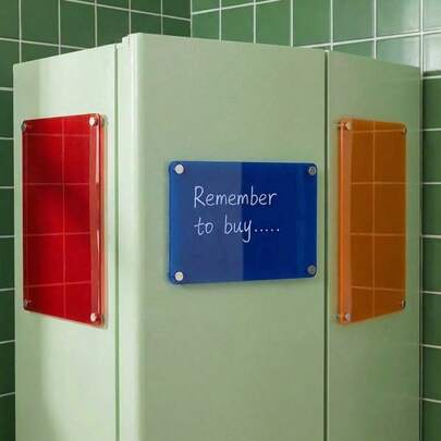 Joivida 1 Tấm bảng từ tính acrylic gắn tủ lạnh, bảng treo đồ gia dụng, bảng ghi nhớ từ tính có thể xóa được gắn cửa sắt.