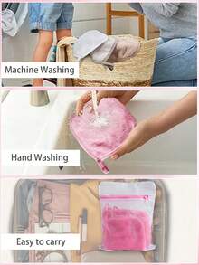 1/3/6/12/50 miếng bông tẩy trang tái sử dụng, thiết kế viền chắc chắn, khăn lau mặt mềm mại và dịu nhẹ, bông tròn có thể giặt được dùng cho mặt. - Nhiều màu - Xem 4