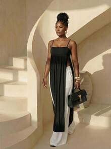 BamGlimmer Áo hai dây hở lưng thiết kế mới mùa xuân, ngày lễ tình nhân, năm mới, phong cách nhiệt đới giản dị, thích hợp cho du lịch, mặc hàng ngày, đi học, dự tiệc và các dịp lễ. - Nhiều màu - Xem 1