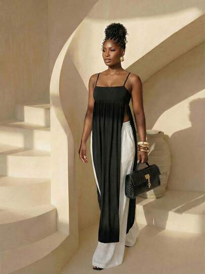 BamGlimmer 春季情人节新年假日新款女士露背吊带背心，时尚热带度假休闲风，适合旅行、日常穿着、返校、派对、各种场合。