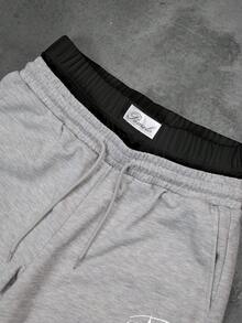 PAVTROS Quần thể thao nam dáng rộng thoải mái với cạp quần hai lớp. - Xám - Xem 3