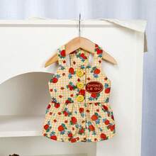 PETSIN Quần áo cho chó, quần áo cho mèo, váy cho thú cưng, bộ sưu tập xuân/hè mới, váy cho cún con, váy công chúa đa năng, họa tiết kẻ sọc, quần áo cho động vật nhỏ, kem chống nắng mát mẻ - Nhiều màu - Xem 16